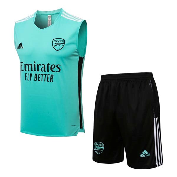 Camiseta Arsenal Sin Mangas Conjunto Completo 2022 Verde Negro
